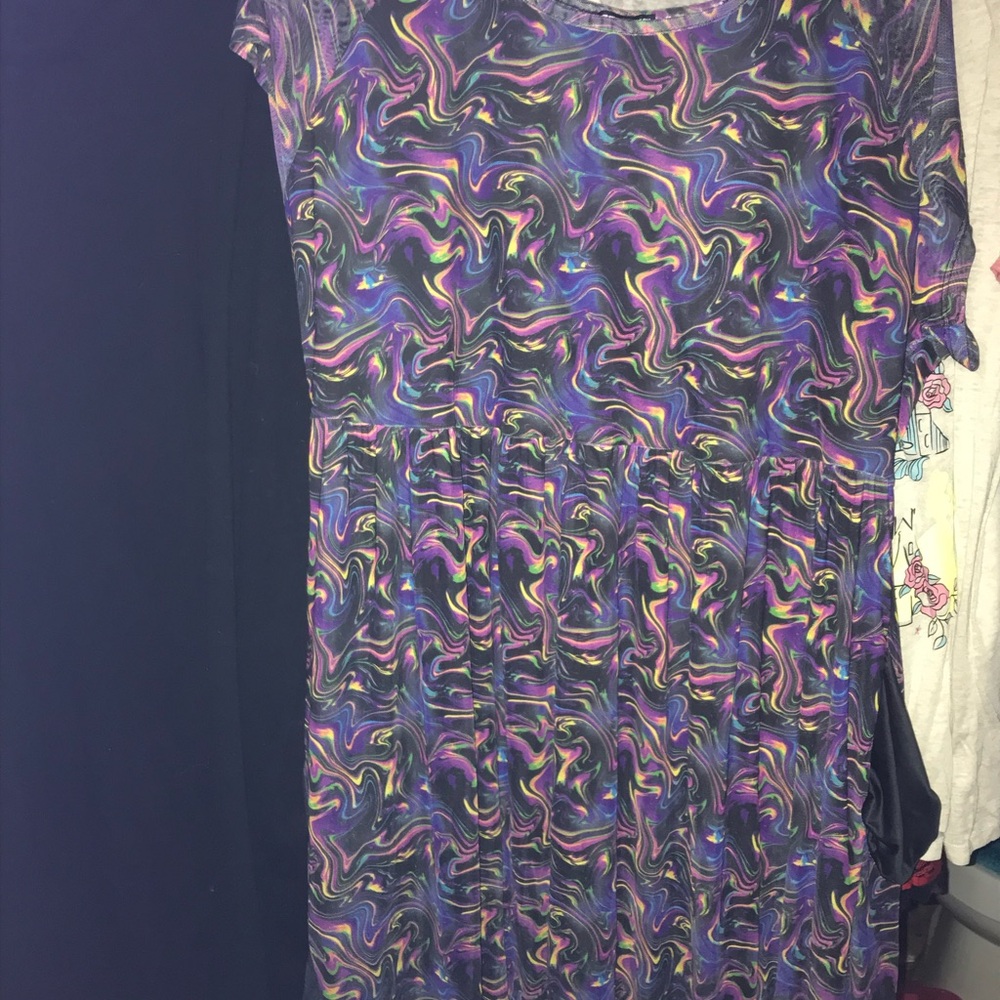 Hot Topic Multicolor Swirl Dress